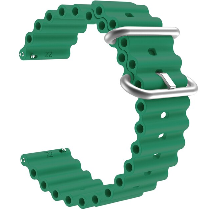 Силіконовий м'який змінний ремінець для годинника, із системою швидкої заміни, 20 мм Зелений