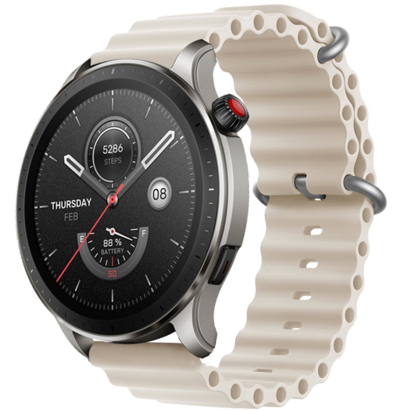 Силіконовий м'який змінний ремінець для годинника, із системою швидкої заміни, 20 мм Бежевий