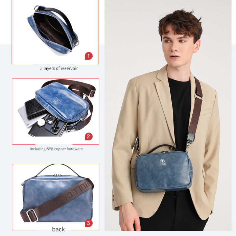 Чоловіча та жіночка сумка з люксової екошкіри Кава