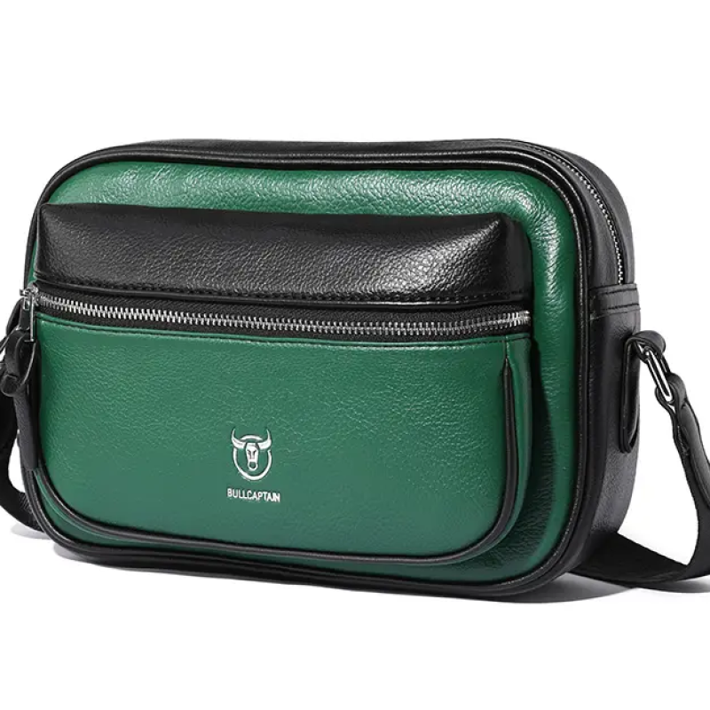 Чоловіча та жіночка сумка з люксової екошкіри Зелений