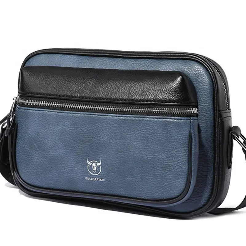 Чоловіча та жіночка сумка з люксової екошкіри Блакитний