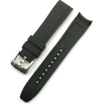 Ремінець вигнутий для годинника, універсальний, спортивний, силіконовий, водонепроникний браслет 22мм