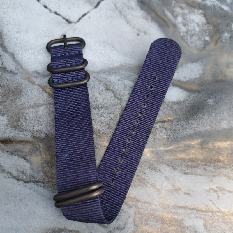 Тканинний універсальний ремінець 22 мм Синій