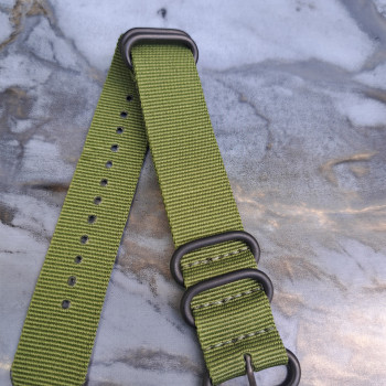Тканинний універсальний ремінець 22 мм Зелений