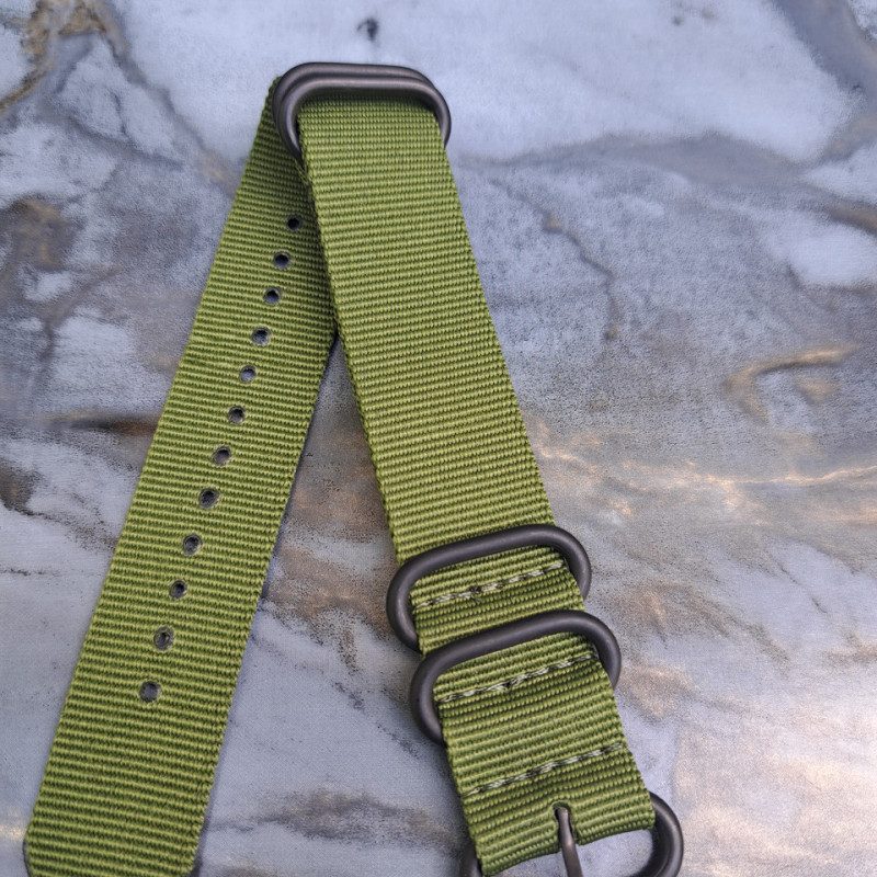 Тканинний універсальний ремінець 22 мм Зелений