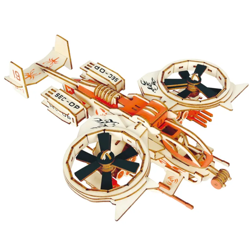 Декоративна дерев'яна іграшка-пазл 3D  "Літак"