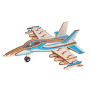 Декоративна дерев'яна іграшка-пазл 3D  "Літак" F18