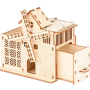Декоративна дерев'яна іграшка-пазл 3D  "Будиночок органайзер"