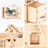 Декоративна дерев'яна іграшка-пазл 3D  "Будиночок органайзер"