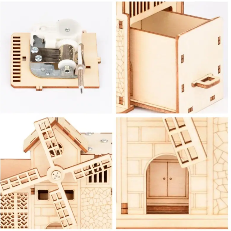 Декоративна дерев'яна іграшка-пазл 3D  "Будиночок органайзер"