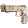 Декоративна дерев'яна іграшка-пазл 3D  "Пістолет"