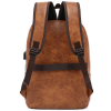 Крутий рюкзак 3 в 1  з USB  роз'ємом для заряджання  з екошкіри Коричневий