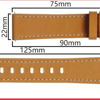 Ремінець для годинника з натуральної шкіри  із системою швидкої заміни 22 мм