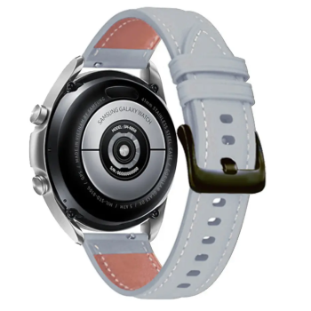 Ремінець для годинника з натуральної шкіри  із системою швидкої заміни 22 мм Сірий