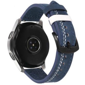 Ремінець для годинника з натуральної шкіри, із системою швидкої заміни 22 мм Синій