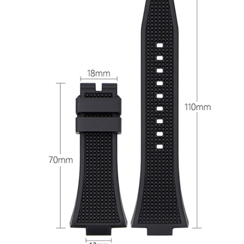 Силіконовий ремінець для годинника Tissot PRX Синій