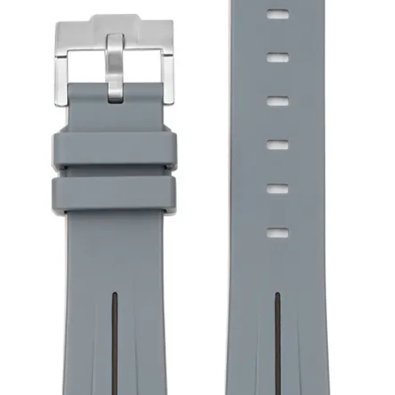 Силіконовий ремінець для годинника Omega Swatch Сірий