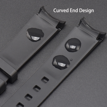 Силіконовий ремінець для годинника Omega Swatch Сірий