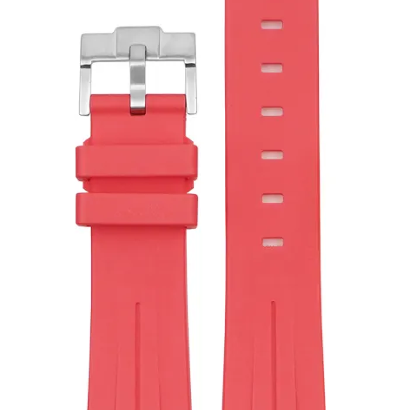 Силіконовий ремінець для годинника Omega Swatch Червоний