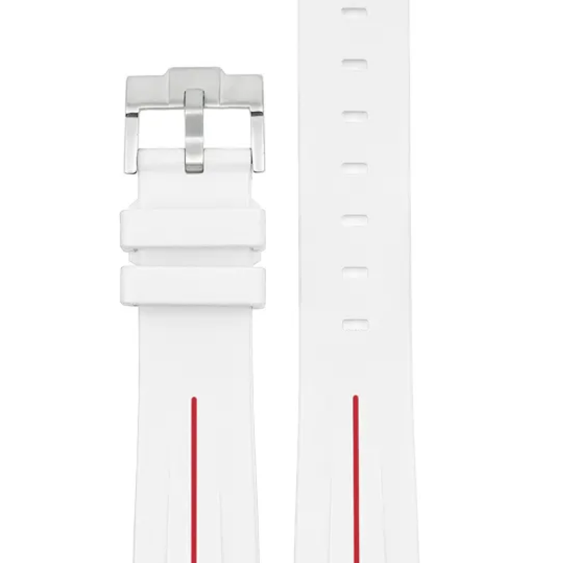 Силіконовий ремінець для годинника Omega Swatch Білий