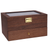 Коробка для годинників з дерева на 20 відділень. Скринька для прикрас. Коричнева