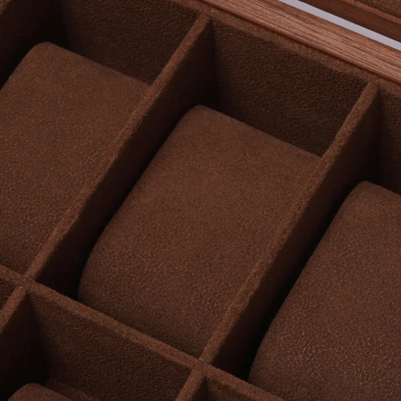 Коробка для годинників з дерева на 20 відділень. Скринька для прикрас. Коричнева