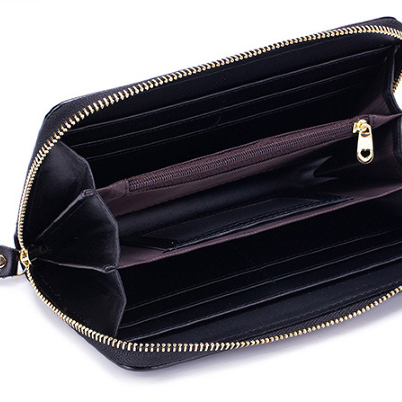 Жіночий гаманець на блискавці з натуральної шкіри з малюнком