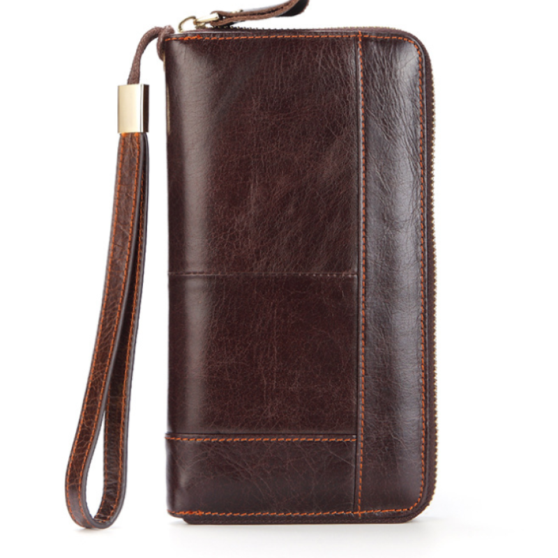 Довгий гаманець з натуральної шкіри