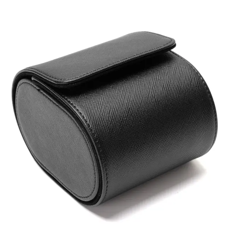 Бокс, скринька, футляр для зберігання годинника на 2 відділення Чорний