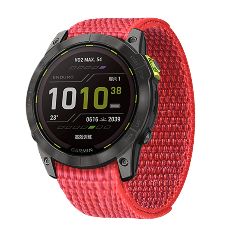 Тканинний ремінець для Garmin Fenix 7X / 6X Pro / 6X Pro Solar /Fenix 5X / 5X Plus / Fenix 3 HR / Quatix 3/26 мм Червоний