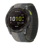 Тканинний ремінець для Garmin Fenix 7/6 Pro/6 Supphire/Fenix 5-5 Plus/Forenner 945/MARQ/22 мм Чорно-сірий