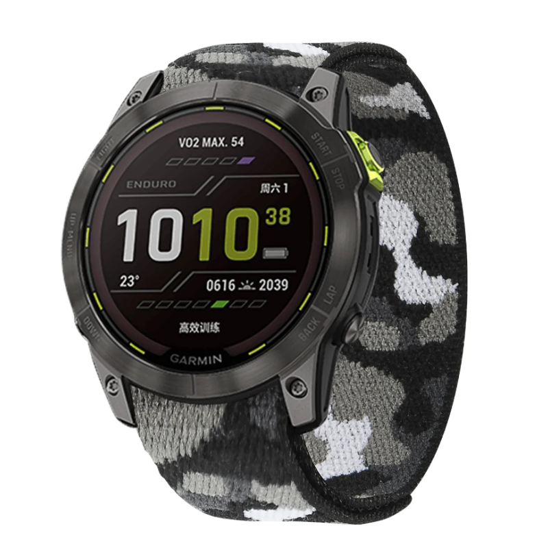 Тканинний ремінець для Garmin Fenix 7/6 Pro/6 Supphire/Fenix 5-5 Plus/Forenner 945/MARQ/22 мм Сірий камуфляж