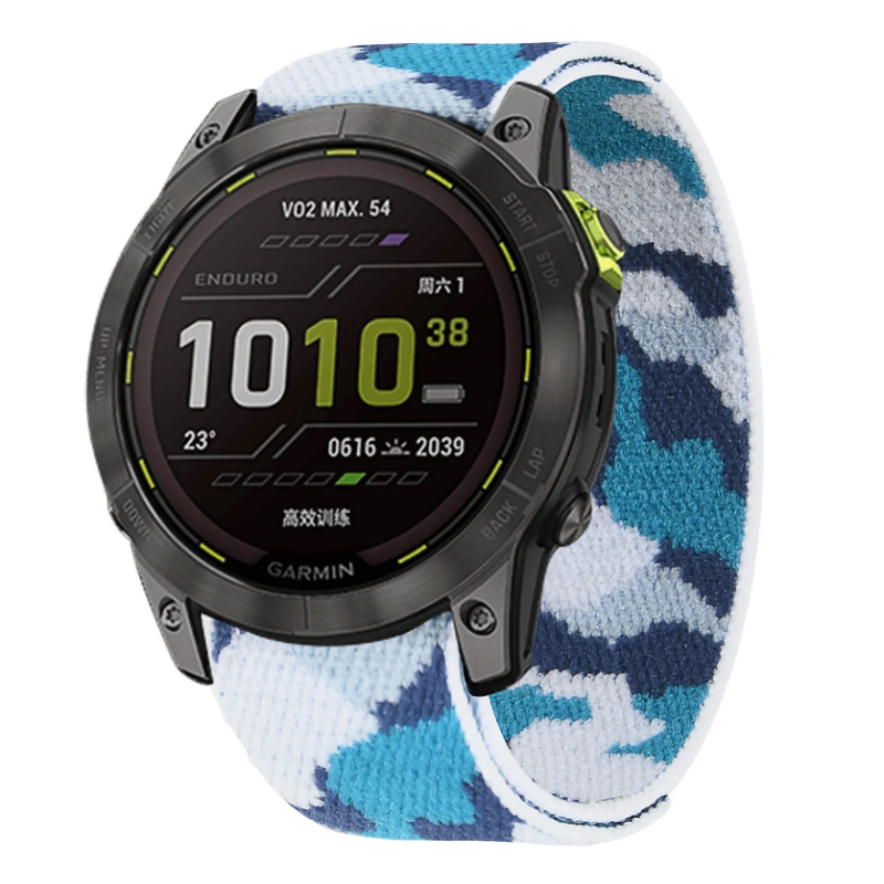 Тканинний ремінець для Garmin Fenix 7/6 Pro/6 Supphire/Fenix 5-5 Plus/Forenner 945/MARQ/22 мм Блакитний камуфляж