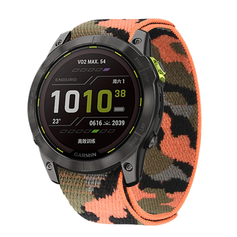Тканинний ремінець для Garmin Fenix 7 / 6-6 Pro / 6 Supphire / Fenix 5-5 Plus / Forerunner 945 / MARQ / 22 мм Жовтогарячий