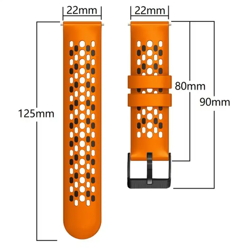 Силіконовий м'який змінний ремінець для годинника, із системою швидкої заміни, 22 мм