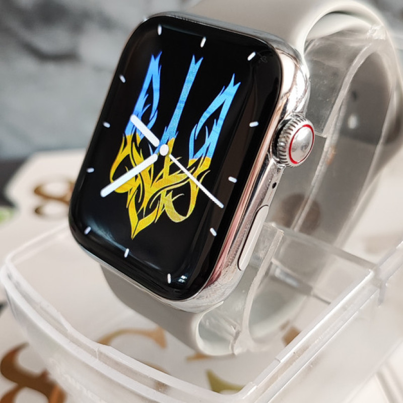 Розумний смарт годинник Smart Watch GS8 Pro Max 45mm смарт-годинник з українською мовою та функцією дзвінка Срібло-глянець