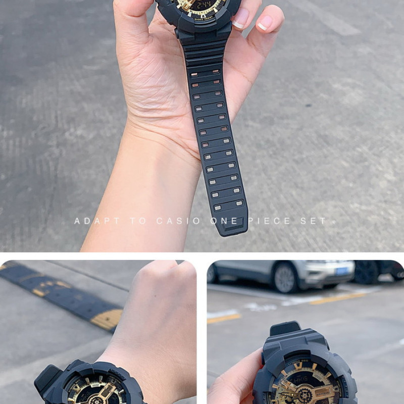 Casio ремінець + безель (рант) для G-SHOCK GA-100 / GA-110 / GA-120 / GD-100 / GD-100 / GD-120/ GAX-100/GLS-100 Матовий