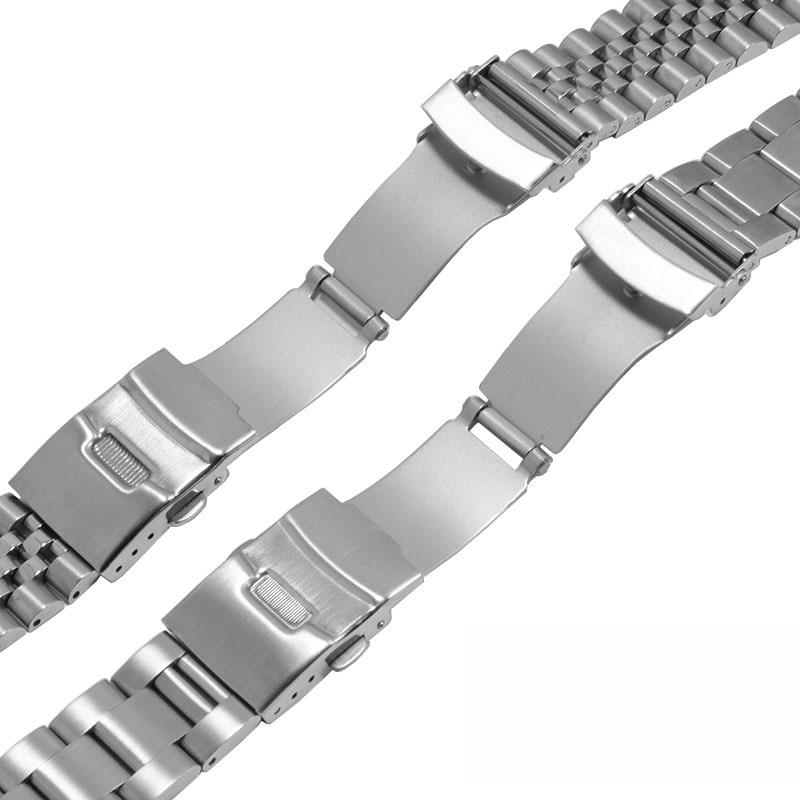 Браслет для годинника з нержавіючої сталі 20 мм, кріплення півмісяць