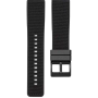 Ремінець каучук + тканина  для Huami Amazfit Stratos / Amazfit Pace / GTR 47 MM / GTR 2 /  2e / Amazfit GTR 3 Чорна чорна застібка