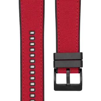 Ремінець каучук + тканина  для Huami Amazfit Stratos / Amazfit Pace / GTR 47 MM / GTR 2 /  2e / Amazfit GTR 3 Красный черная