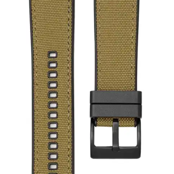 Ремінець каучук + тканина  для Huami Amazfit Stratos / Amazfit Pace / GTR 47 MM / GTR 2 /  2e / Amazfit GTR 3 Хаки черная застежка