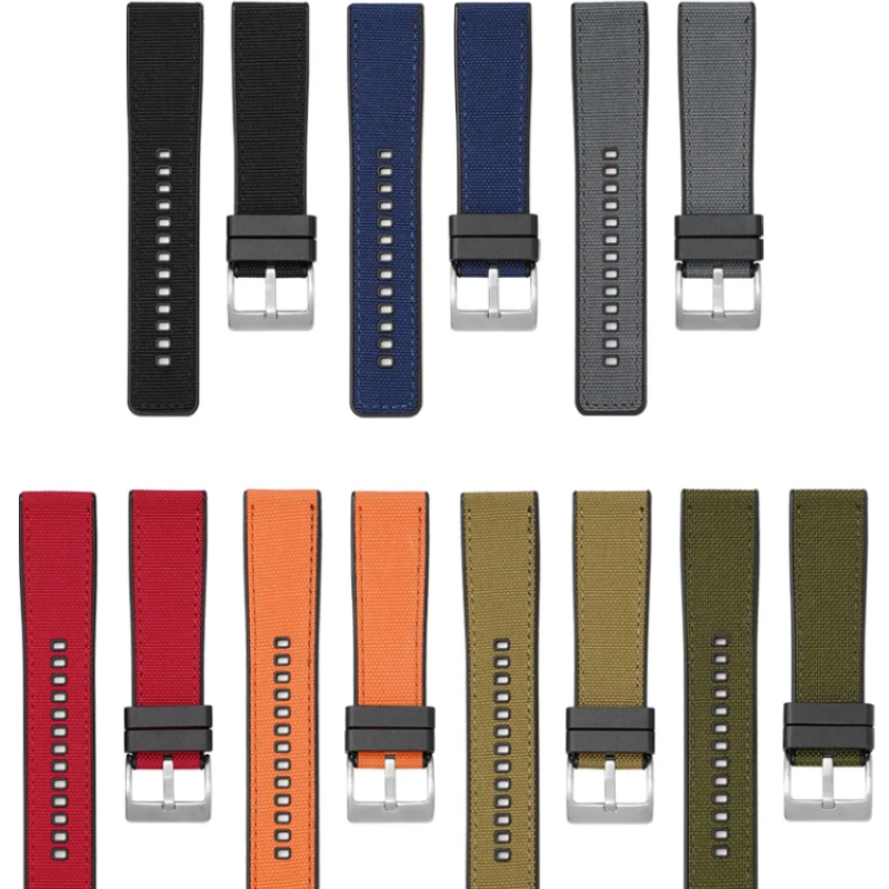 Ремінець  каучук + тканина для Samsung Galaxy Watch 3 45m / Gear S3 Frontier / Galaxy Watch 46 мм і д.