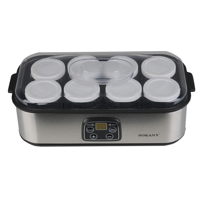 Йогуртниця електрична 65 Вт з баночками 180 мл та таймером Sokany SK-2303