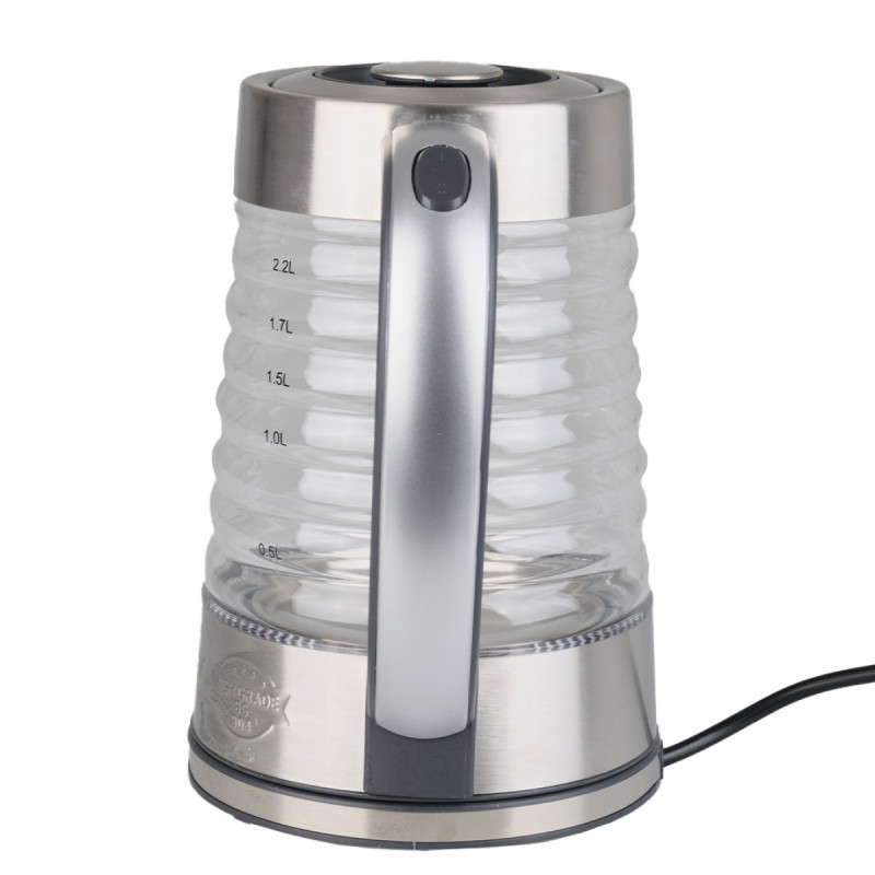 Електрочайник скляний з підсвічуванням безшумний 2.2 л 2000 Вт Sokany SK-1027