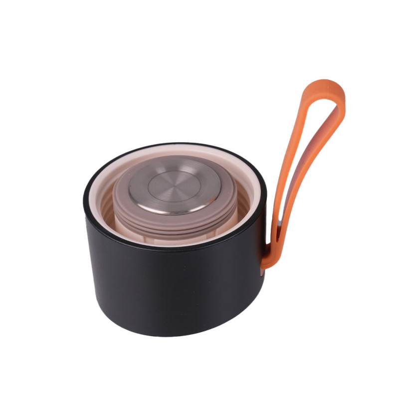 Термос металевий 450 мл із нержавіючої сталі ізольований до 12 годин Чорний