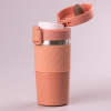 Термос металевий з поїльником 400 мл із нержавіючої сталі ізольований до 12 годин Рожевий