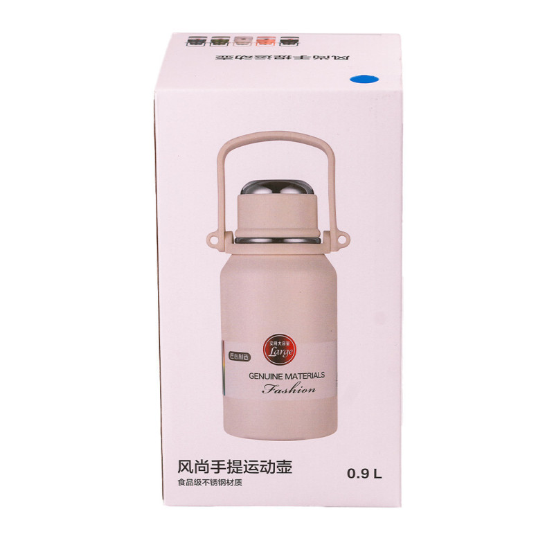 Термос із нержавіючої сталі 900 мл з ручкою тримає тепло до 12 годин Синій