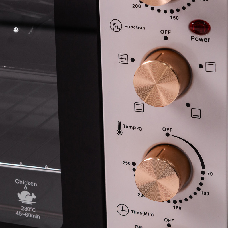 Духовка настільна електрична 1700 Вт 50 л електропіч для дому з таймером