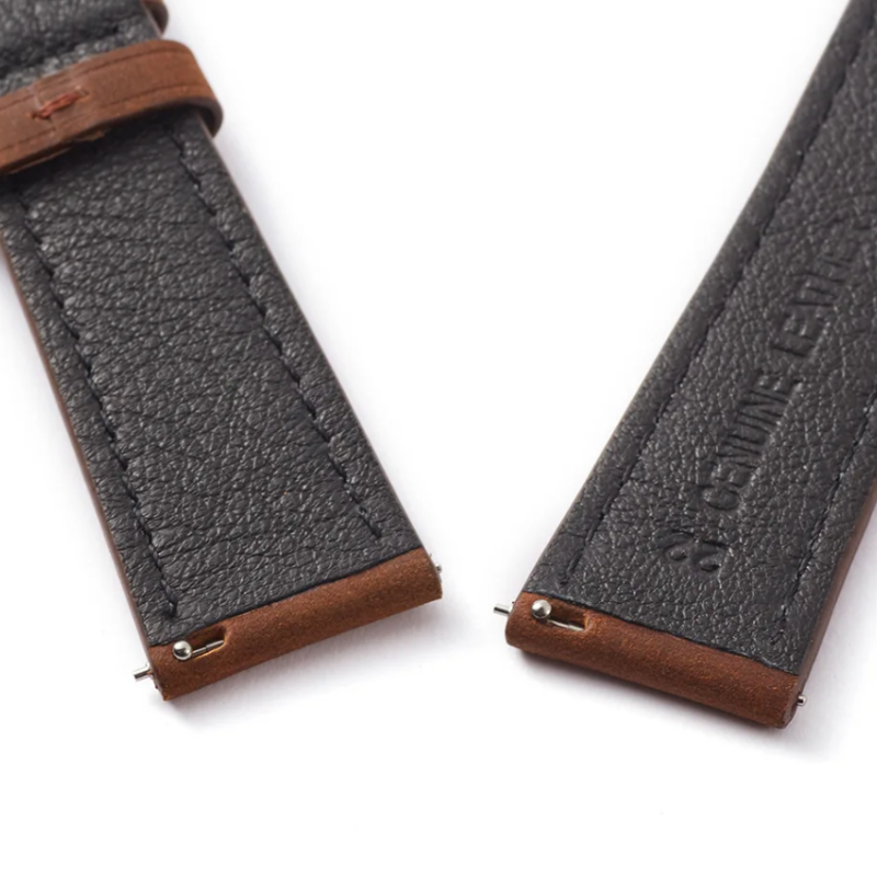 Ремінець для годинника з натуральної шкіри, із системою швидкої заміни 22 мм