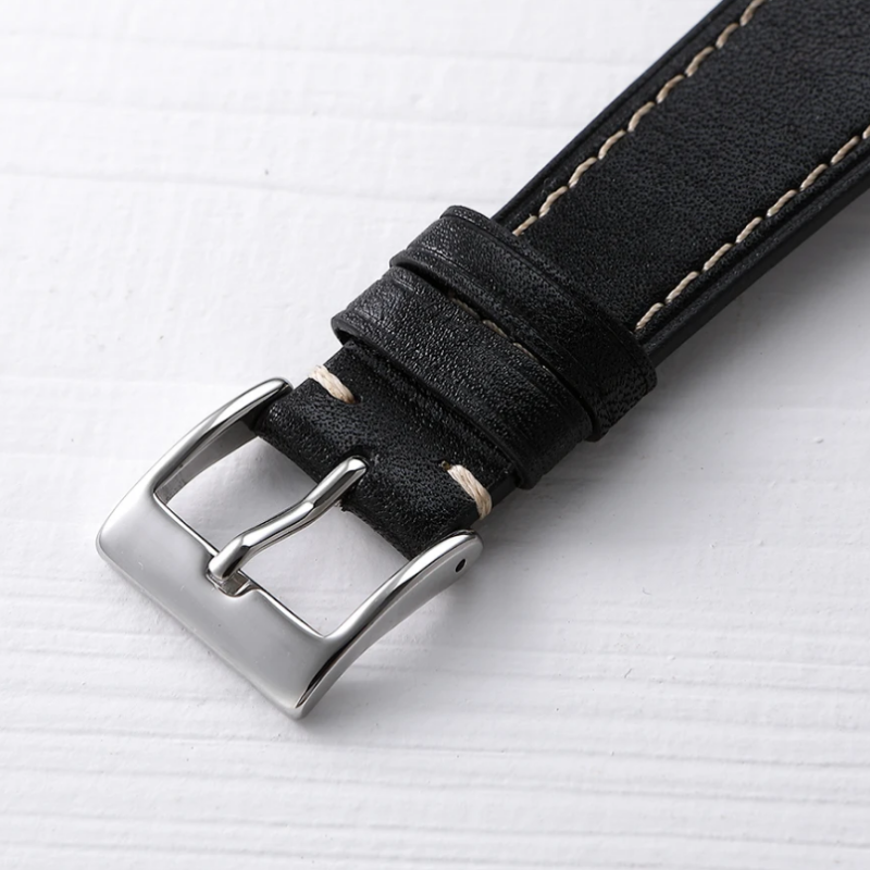 Ремінець для годинника з натуральної шкіри, із системою швидкої заміни 22 мм